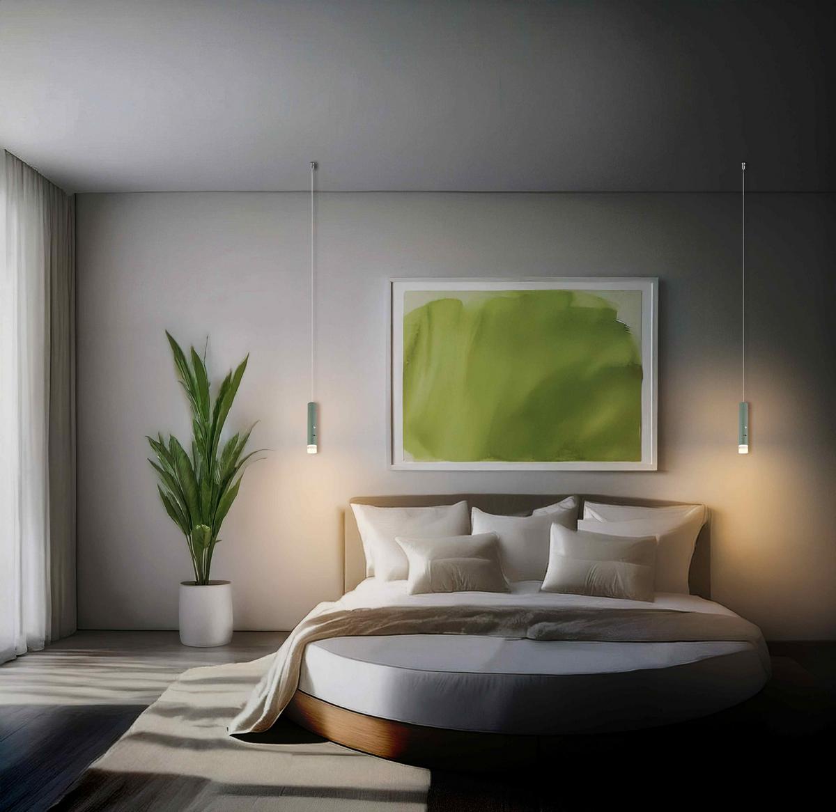 LAMPA WISZĄCA LED 16060B PELO - jasnozielony/przejrzysty, Design, tworzywo sztuczne/metal (38/120cm) - Globo