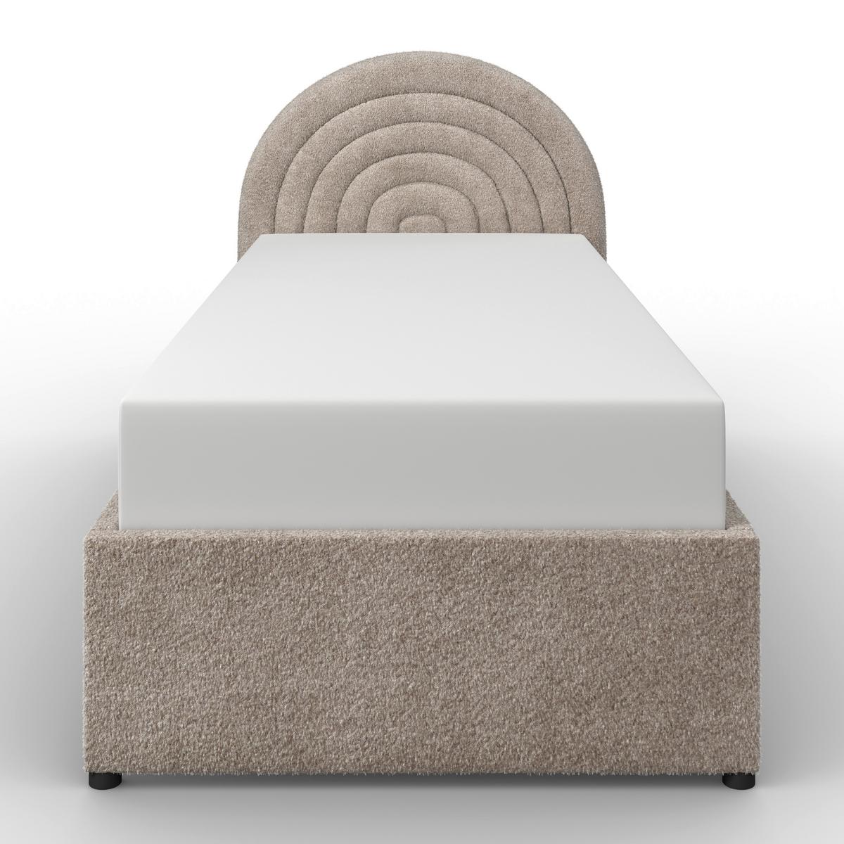Kinderbett Nina Taupe ca. 90x200 cm - Taupe, MODERN, Holz/Textil (217/101/103cm) - Bessagi Kids