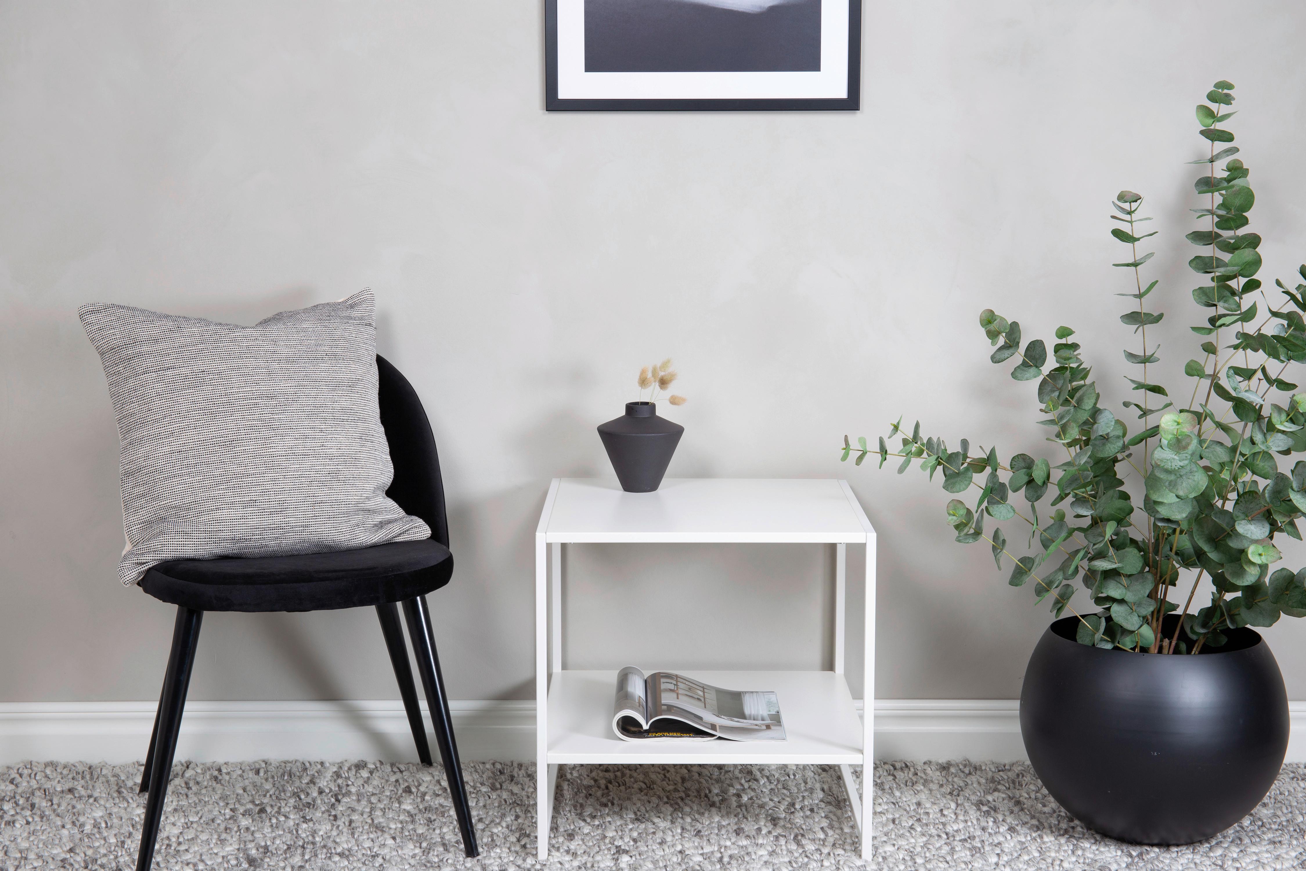 BEISTELLTISCH STAAL - Weiß, Design, Metall (50/50/50cm) - Livetastic