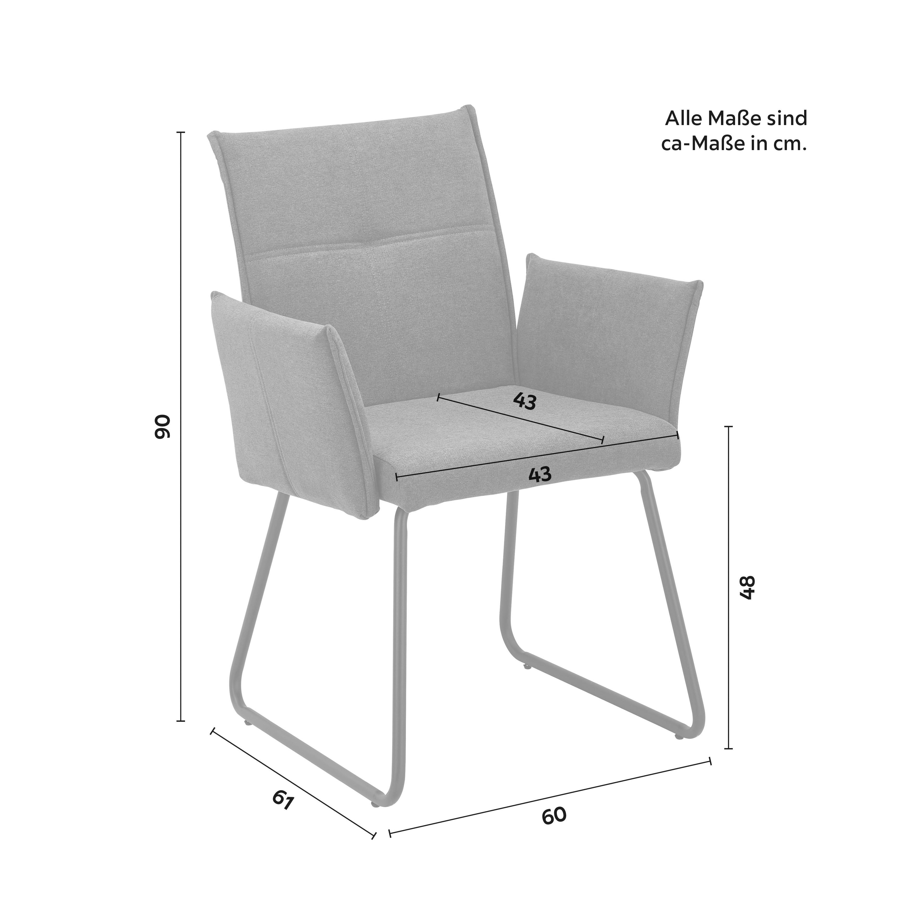 KRZESŁO Z PODŁOKIETNIKAMI MANILA - niebieski/czarny, Modern, metal/drewno (60/90/61cm) - Bessagi Home