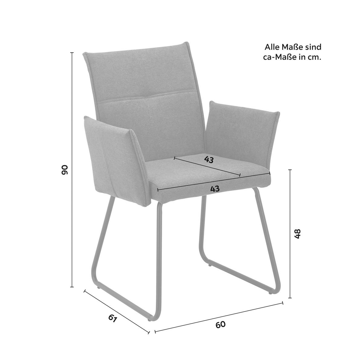 KRZESŁO Z PODŁOKIETNIKAMI MANILA - niebieski/czarny, Modern, metal/drewno (60/90/61cm) - Bessagi Home