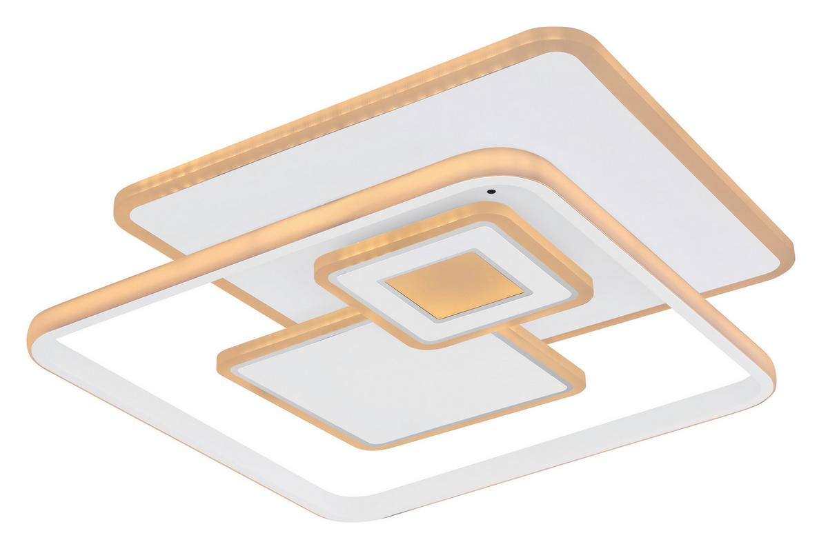 LED-DECKENLEUCHTE 48441-50SH RODERICK - Weiss/Opal, Konventionell, Kunststoff/Metall (50,3/50,3/6cm) - Globo