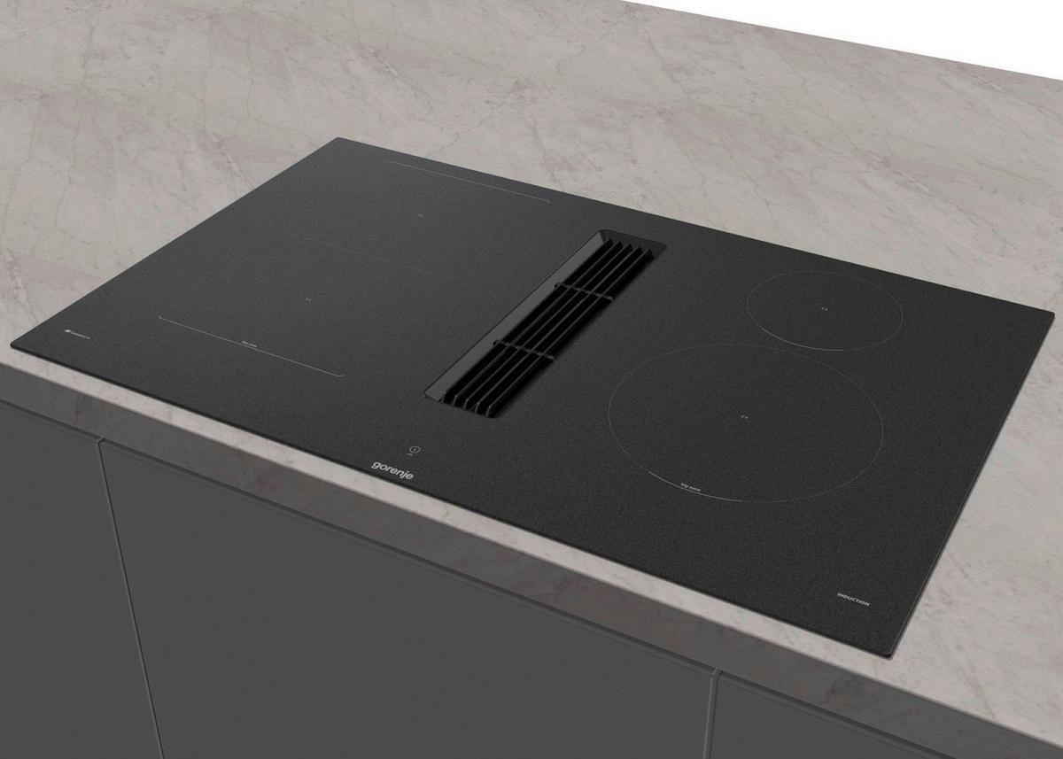 Kochfeld-Dunstabzug-Kombi GEH8433BSRWF - Schwarz, MODERN, Glas (83/23,3/52cm) - Gorenje