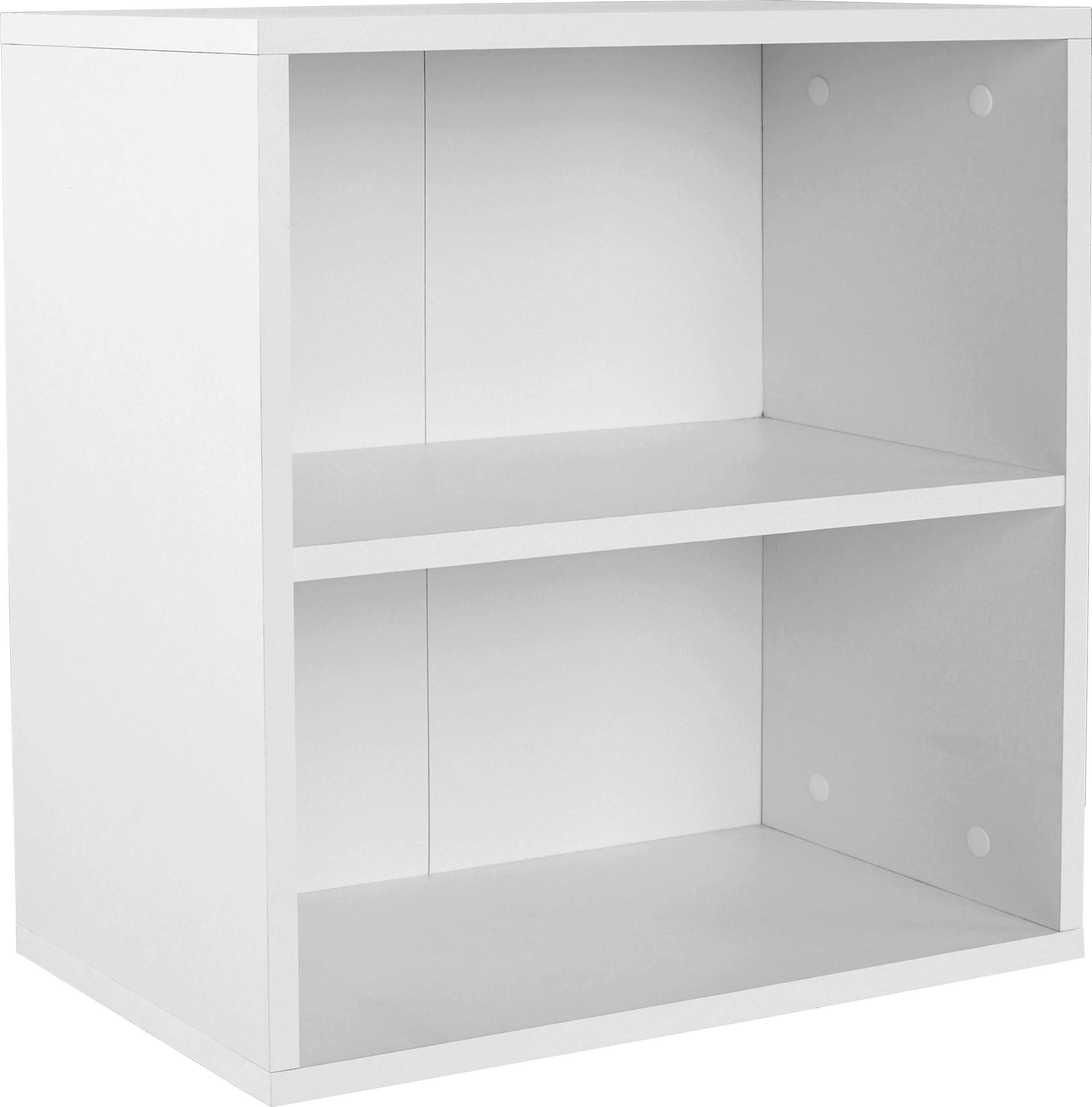 Stenski Regal Elke, Bela - bela, Moderno, leseni material (50/50/26cm) - Mömax