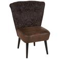 Sessel in Braun - Dunkelbraun/Braun, LIFESTYLE, Holz/Textil (67/85/44/68cm) - MODERN LIVING