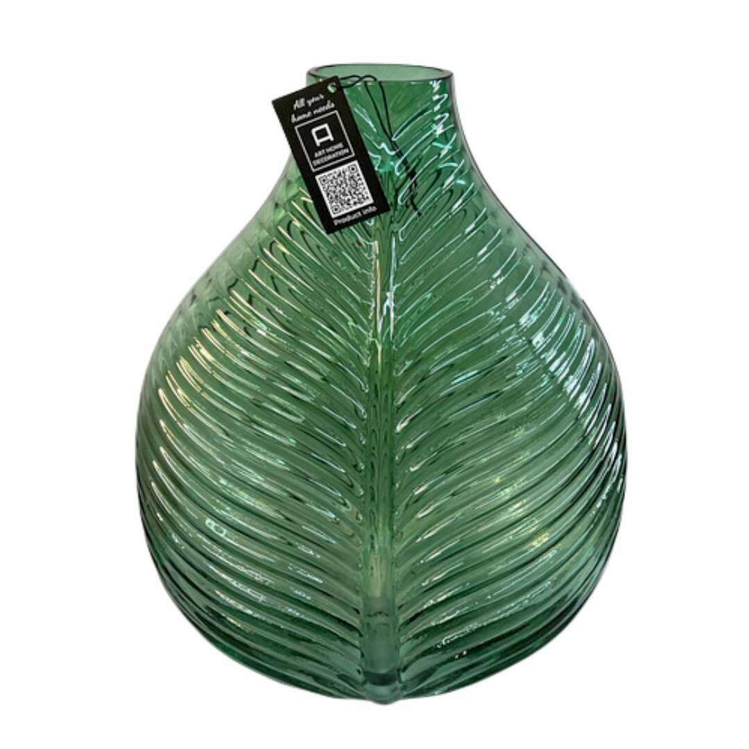 Üvegváza Zöldike - L - zöld, Design, üveg (24/30/16cm)