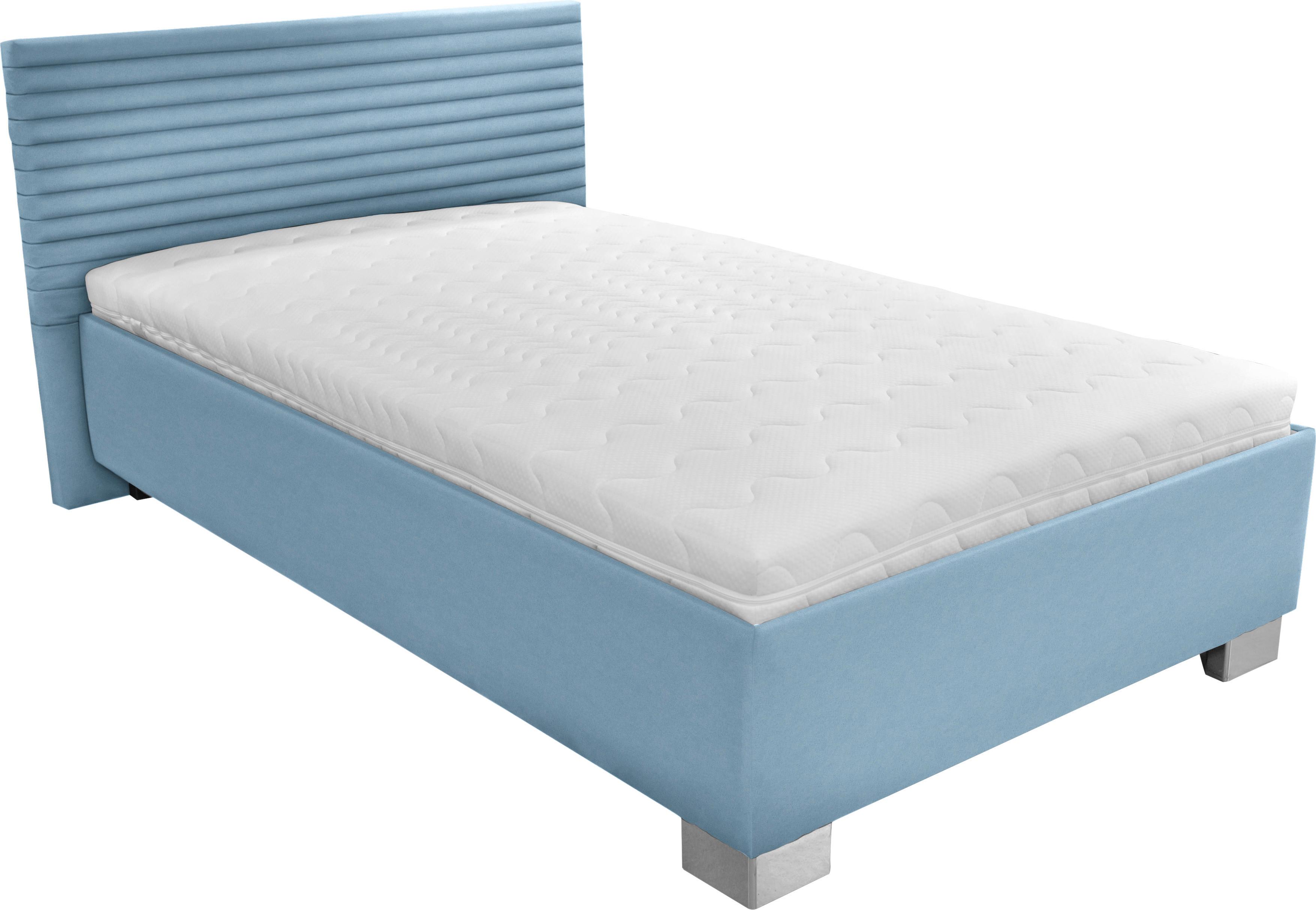 Tapecirani Krevet Como - bijela/boje kroma, drvo/tekstil (140/200cm)