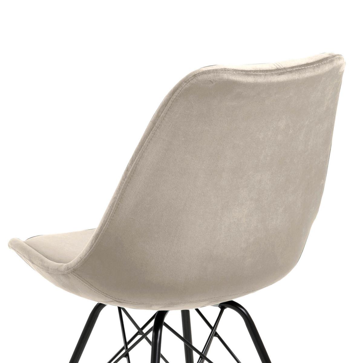 KRZESŁO ERIS - czarny/kolor piaskowy, Trend, metal/tkanina (48,5/85,5/54cm) - Carryhome