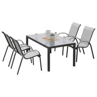 GARTENSET AMALFI - Graphitfarben/Braun, MODERN, Kunststoff/Metall - Gardenson