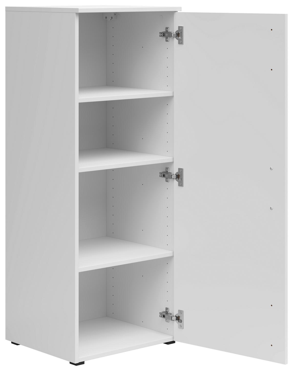 Komoda Multi - bijela/crna, Moderno, drvni materijal/plastika (45/115/40cm) - Modern Living
