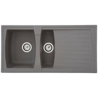 Einbauspüle Boston ca. 100x20x50 cm Grau - Grau, Trend, Glas/Kunststoff (100/20/50cm) - Respekta