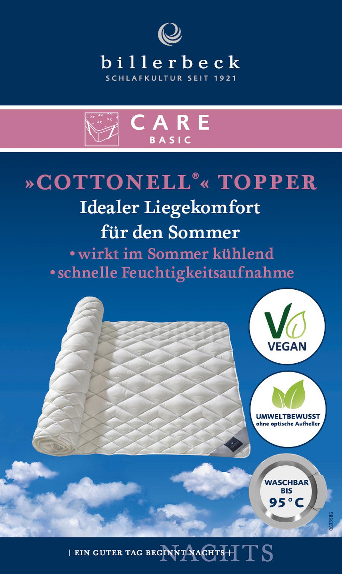 NAKŁADKA KOMFORT COTTONELL - biały, Basics, materiały naturalne (160/200cm) - Billerbeck