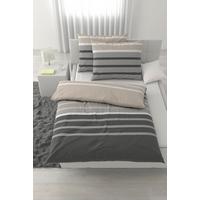 Lenjerie de pat Streif cca. 200x220/2x50x70 cm - bej/negru, Konventionell, textil (200/220cm) - Mömax
