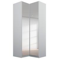 Dulap pe colț ALABAMA - argintiu/gri deschis, Modern, material pe bază de lemn (100/229/102cm)