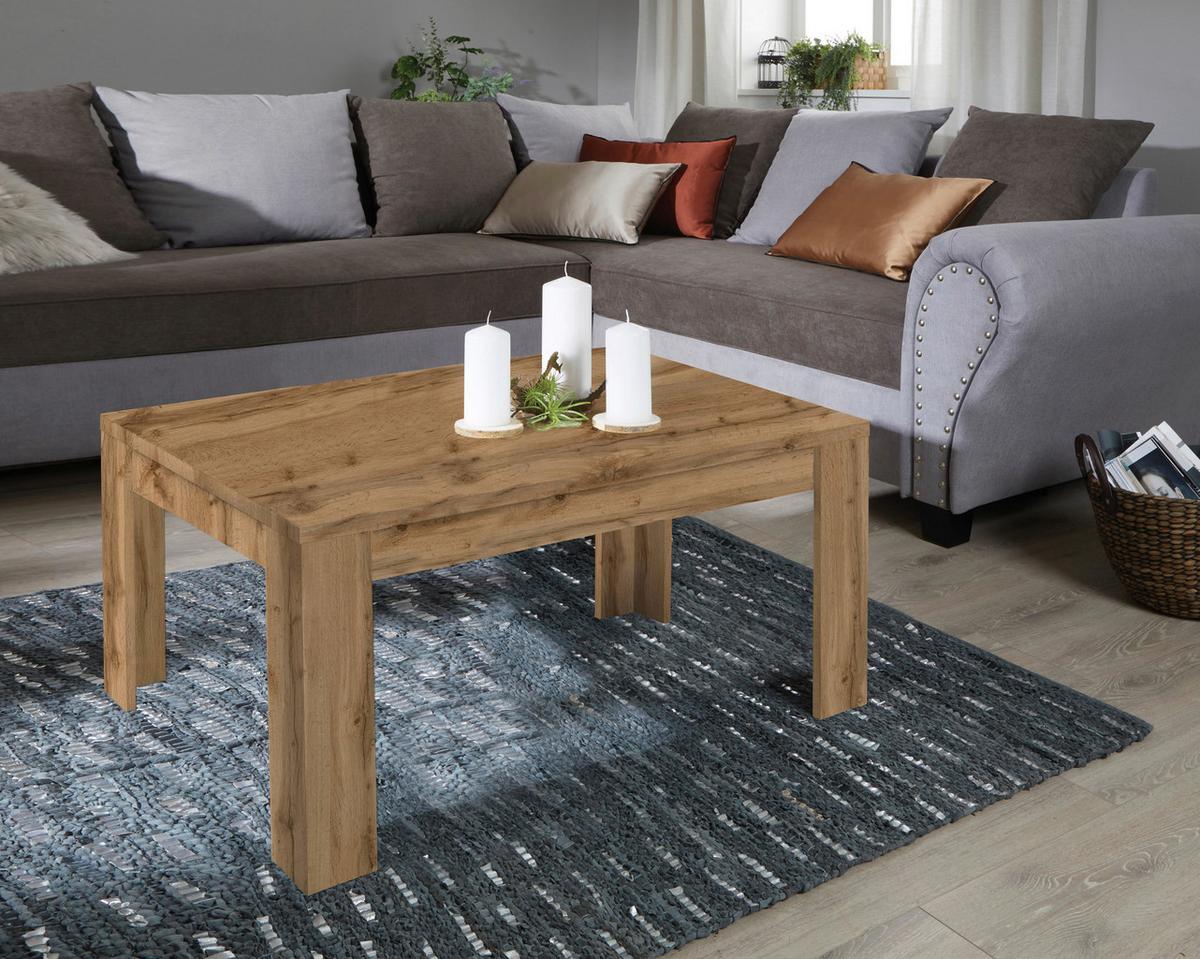 Dohányzóasztal Tölgy Színű Dalos - tölgyfa színű/fehér, Konventionell, faalapú anyag (90/45,5/50cm)