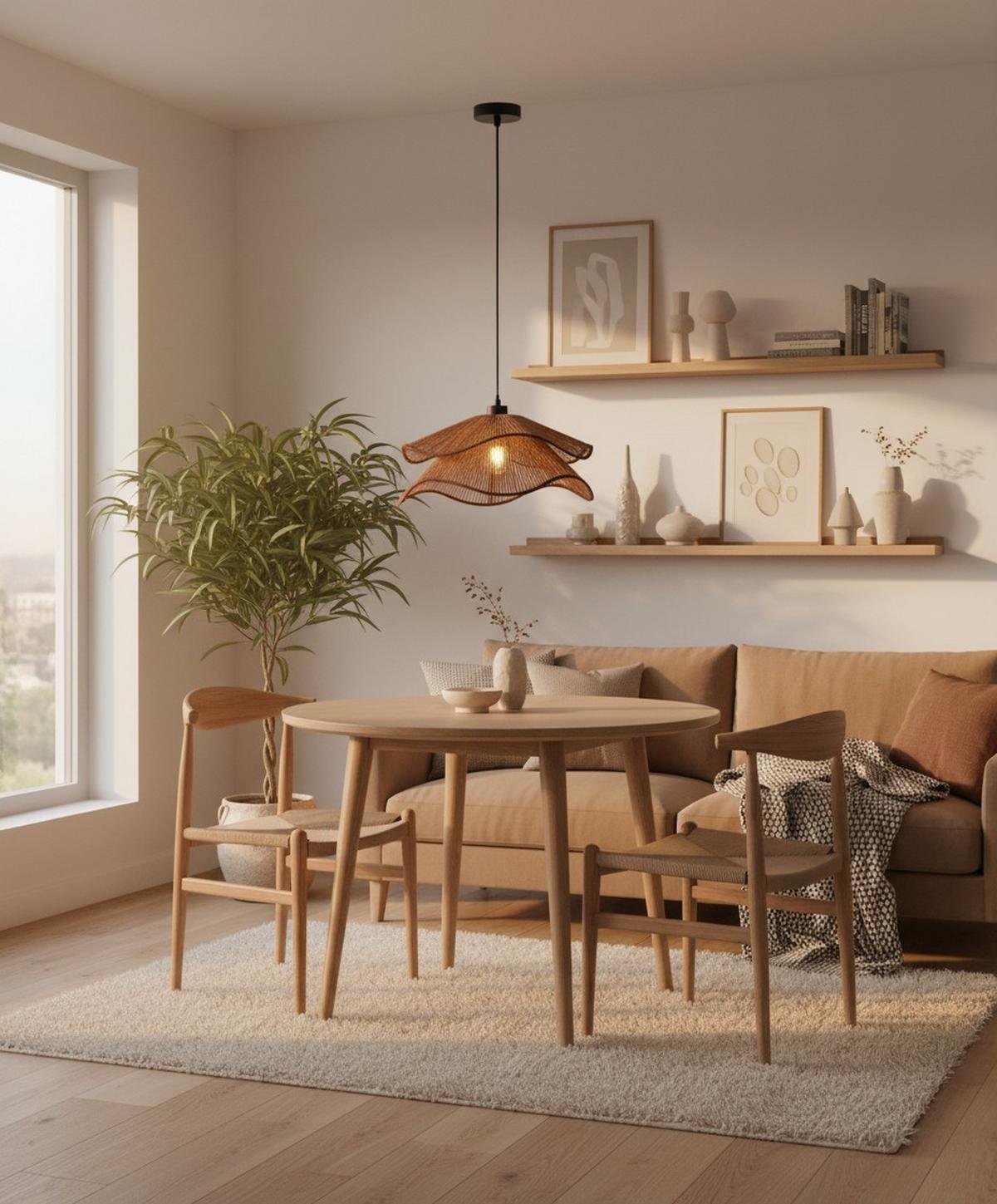 LAMPA WISZĄCA KAYA - brązowy, Design, metal/papier (40/120cm) - Collet's Monde