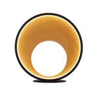 LED Asztali Lámpa Eu36301-1bk - barna/fekete, Design, műanyag/fém (30/15/31cm)