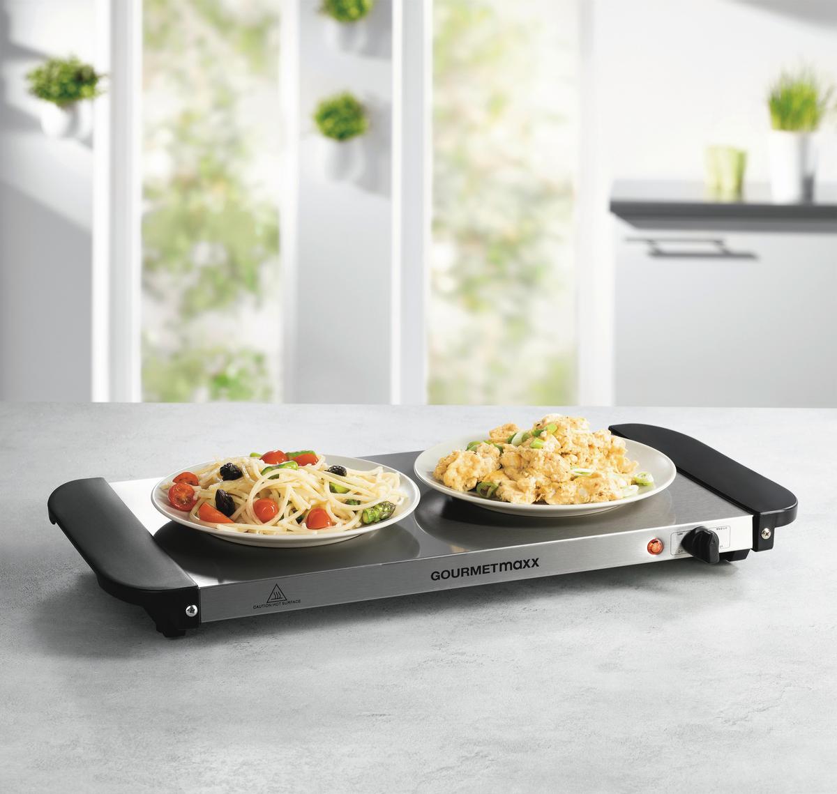 CHAFING-DISH 16442 - Silberfarben/Schwarz, Basics, Kunststoff/Metall (54,6/14,7/27,8cm) - GOURMETMAXX