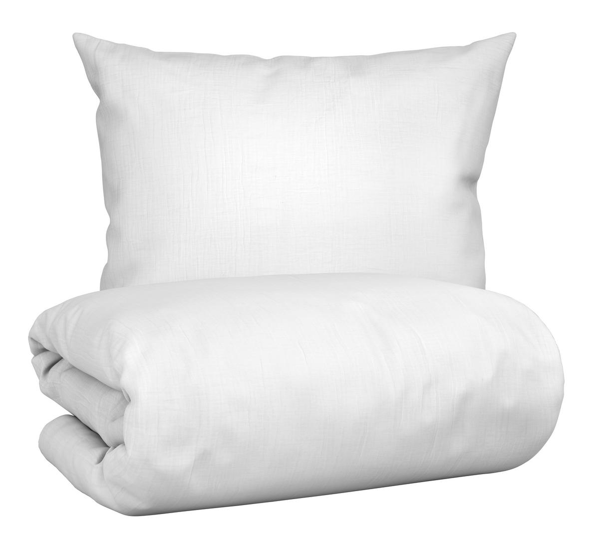 BETTWÄSCHESET MELANIA - Weiss, Lifestyle, Textil (160/210cm) - Modern Living