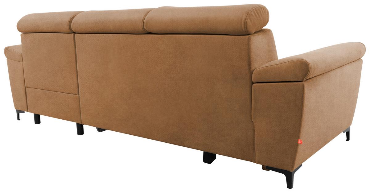 Kutna Garnitura Santi - boje jantara/crna, Moderno, tekstil/metal (258/176cm) - Modern Living