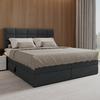 KONTINENTALSÄNG ARIA - mörkgrå/svart, Modern, trä/textil (180/200cm) - Bessagi Home