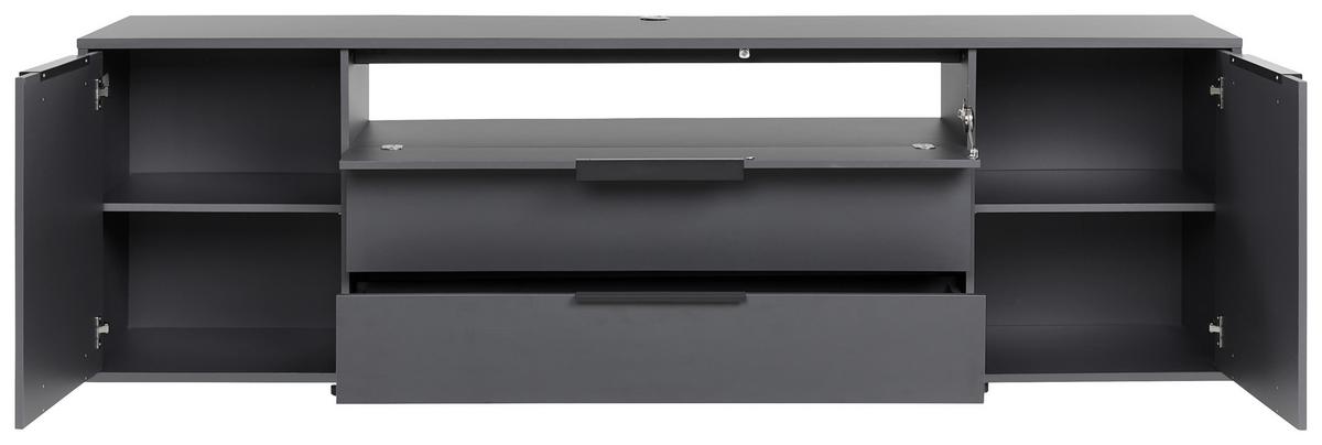 Comodă joasă Bounty - antracit, Modern (216/67cm) - Premium Living