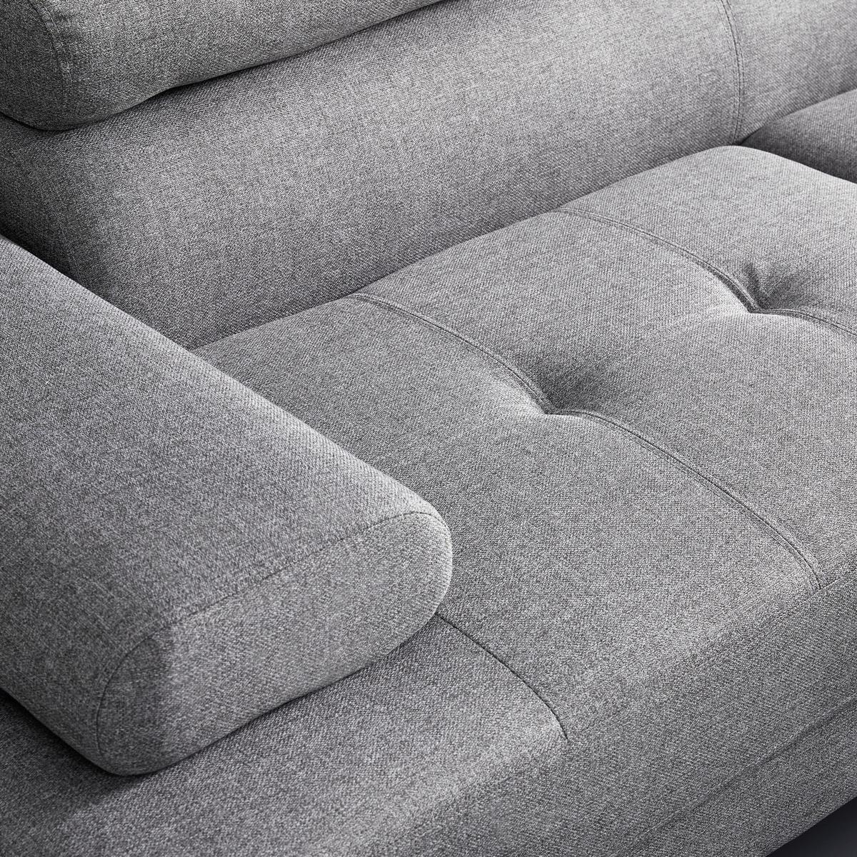 Sarokkanapé Emely - világosszürke, Modern, textil/fa (267/70/195cm) - Bessagi Home