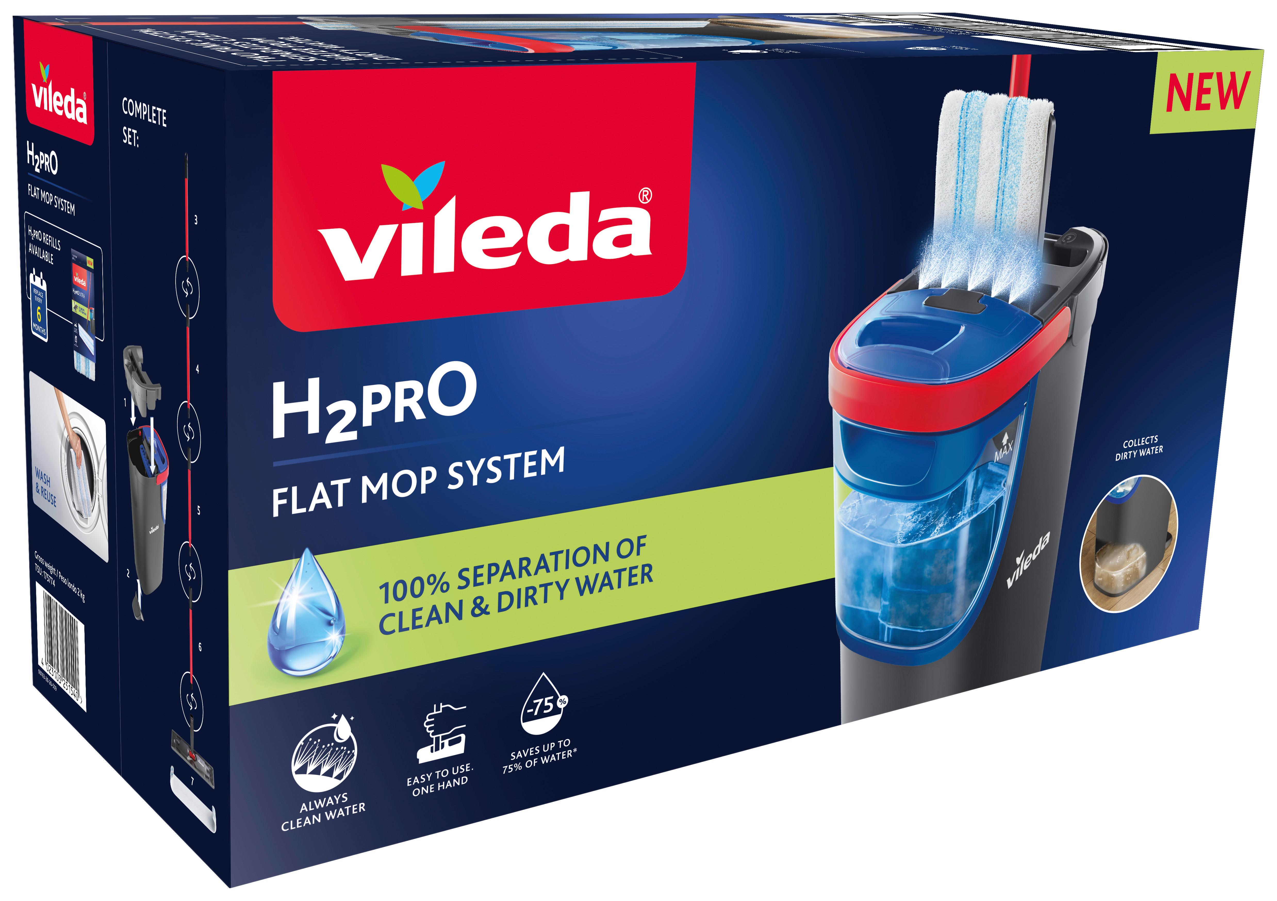 Bodenwischer H2Pro Dunkelgrau - Dunkelgrau, Basics, Kunststoff (24/18/42cm) - Vileda