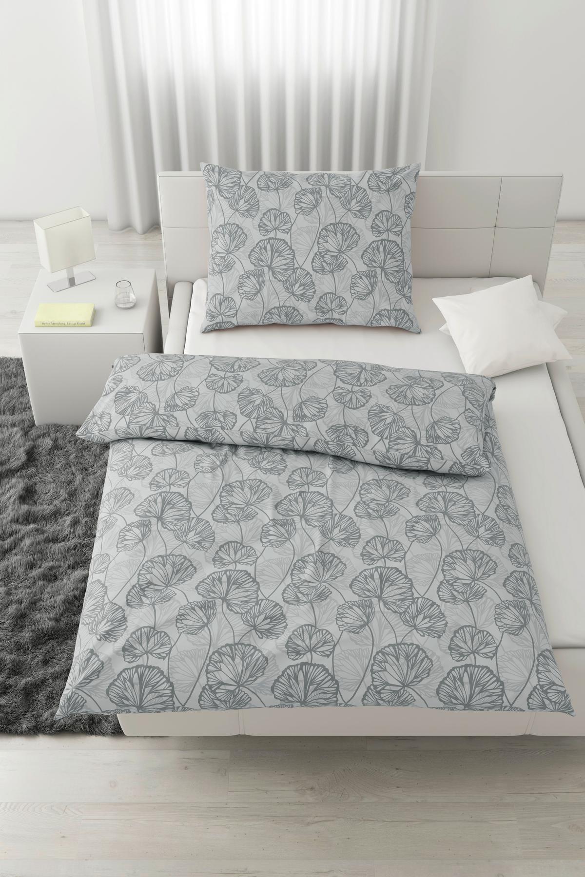 Posteljnina Ethens - siva, tekstil (140/200cm) - Modern Living