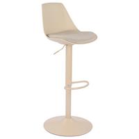 Barhocker Erik Beige - Beige, Modern, Kunststoff/Textil (43/88,5-110,5/47cm) - Mömax