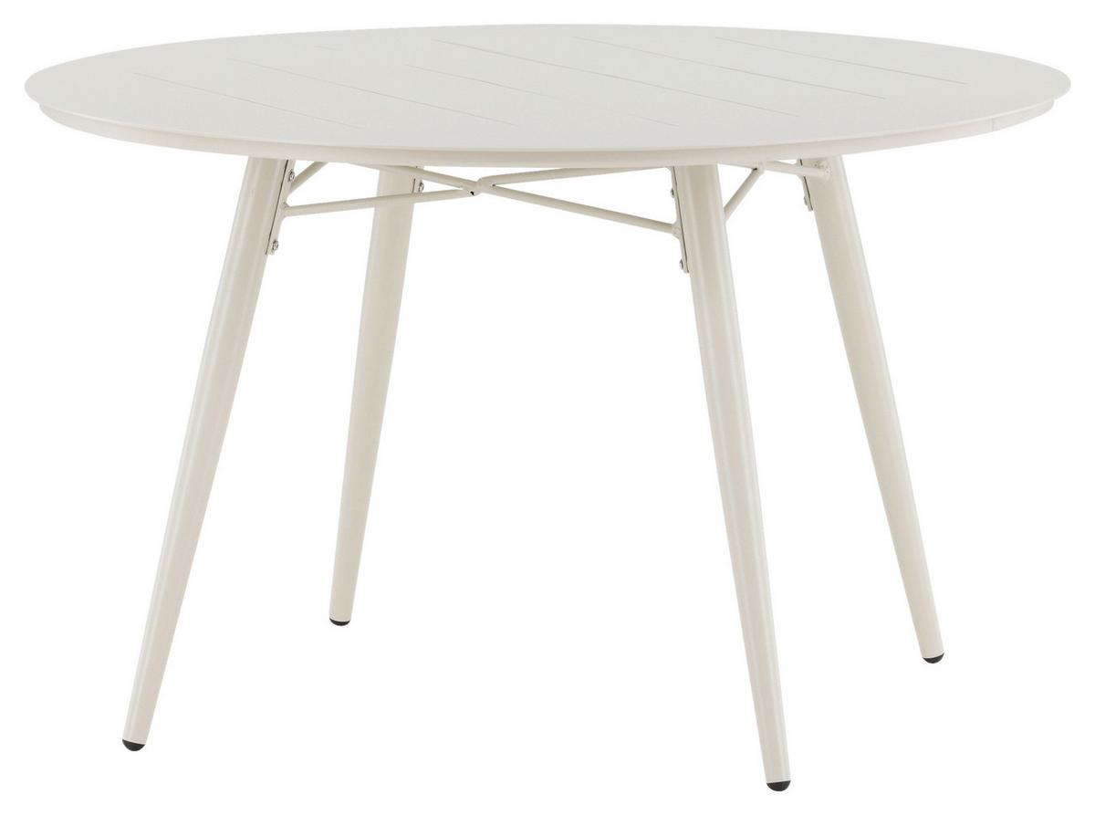 Gartentisch Lina ca. 120x120x75 cm Beige - Beige, KONVENTIONELL, Metall (120/120/75cm) - Gardenson