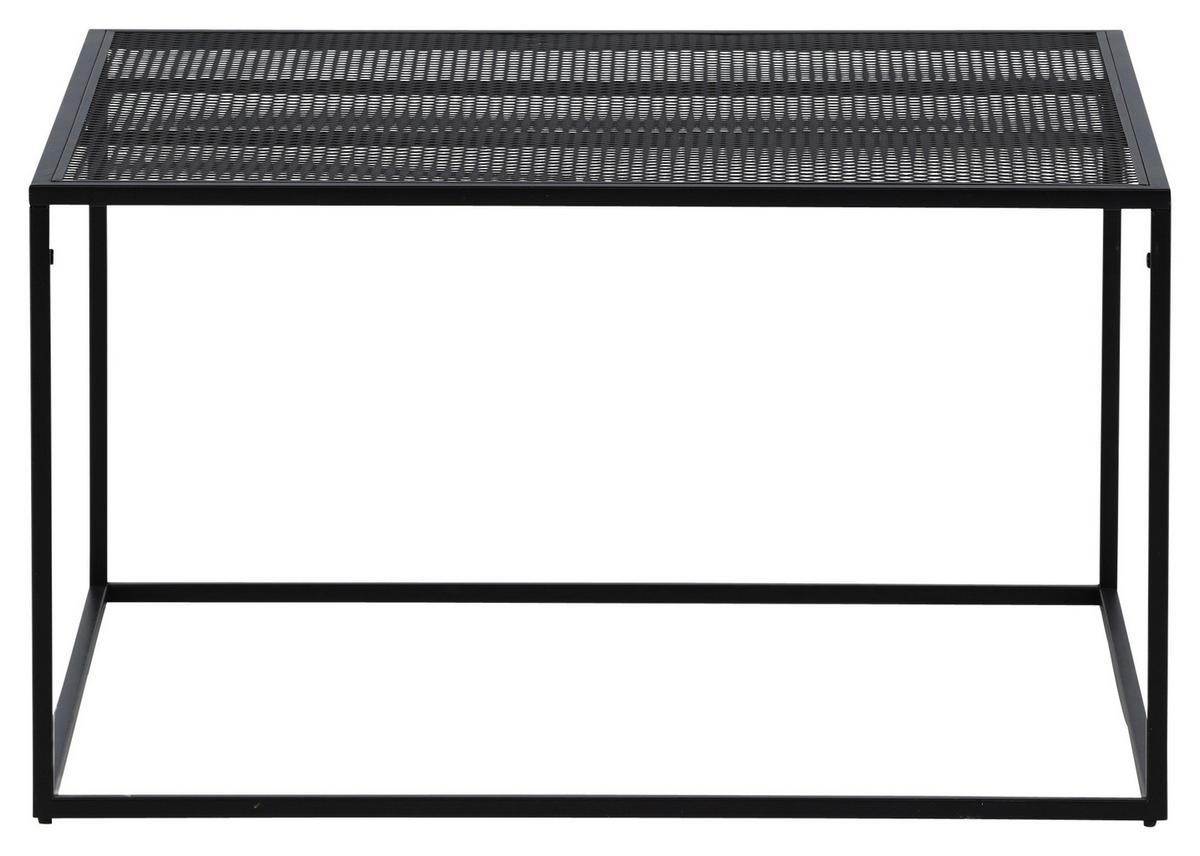 COUCHTISCH NETZ - Schwarz, Design, Metall (80/80/45cm) - Livetastic