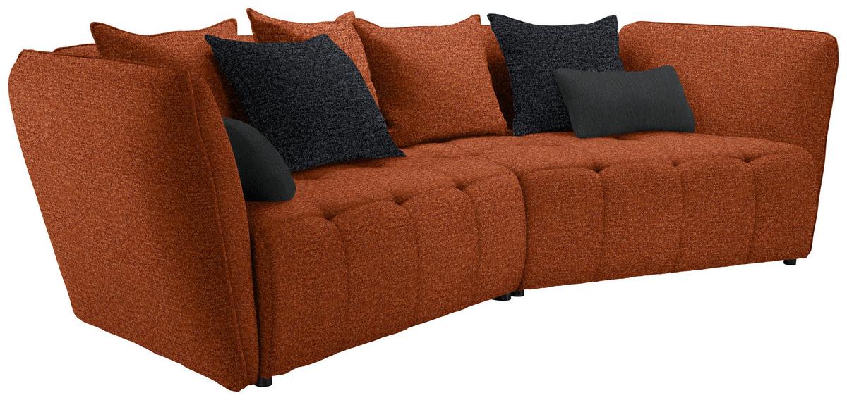 Canapea Boxspring SOFI - gri închis/ruginiu, Modern, textil (294/93/152cm) - Premium Living