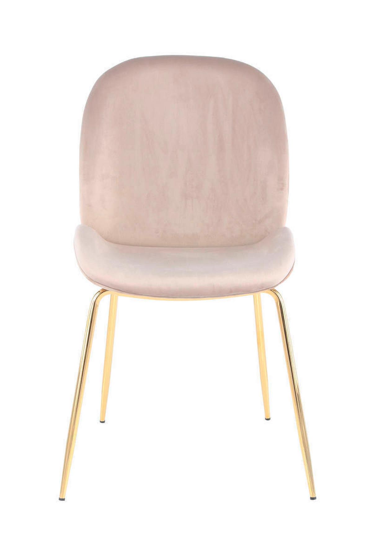 Szék Szett Jr3km - bézs/sárgarézszínű, Modern, műanyag/fém (47/90/59cm) - Kayoom