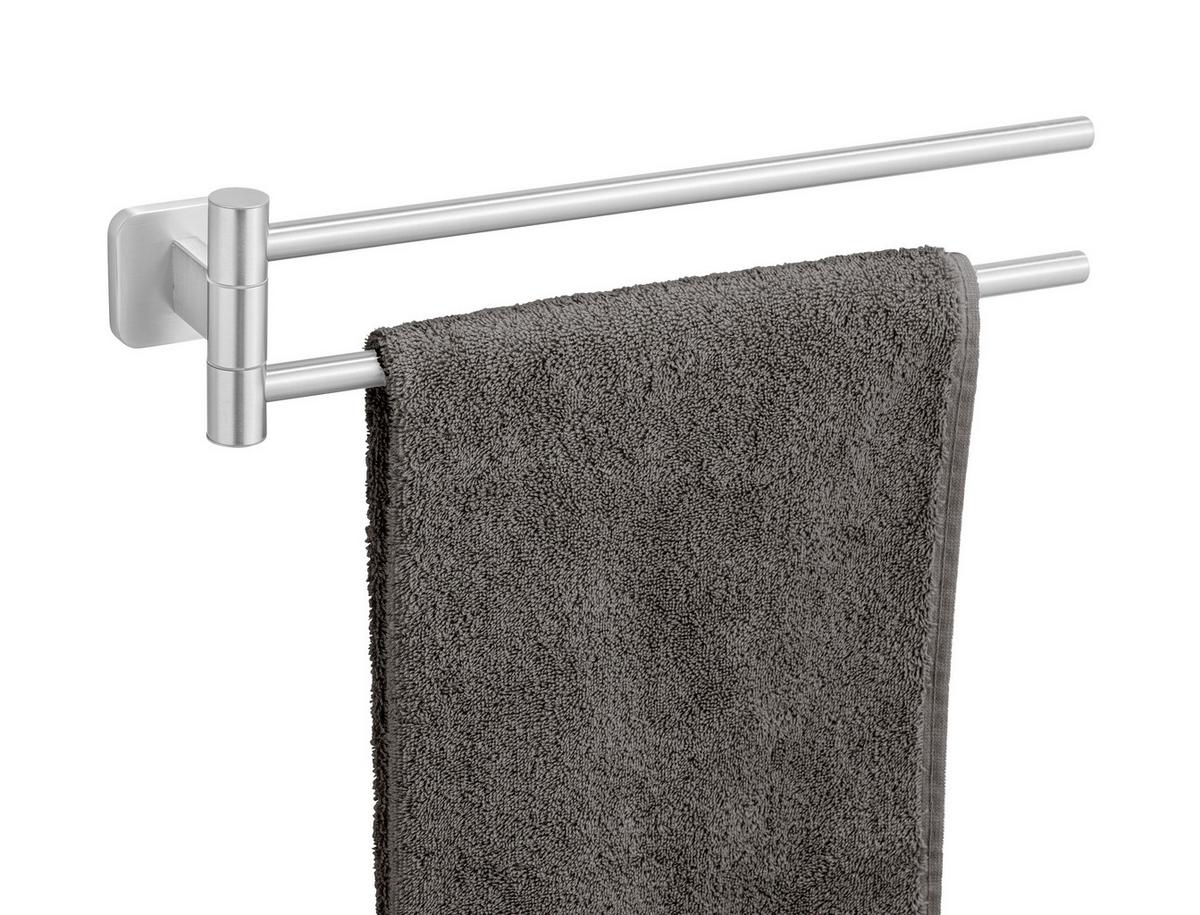 UCHWYT NA RĘCZNIK PORTO MATT - kolor stalowy, Modern, metal (5,5/9,5/43cm) - Wenko