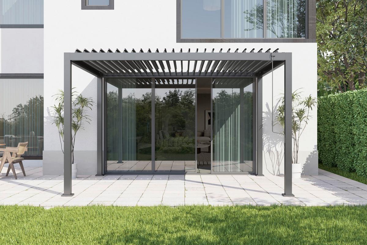Pergola Core Anthrazit - Anthrazit, Basics, Metall (393/247/300cm) - Gardenson