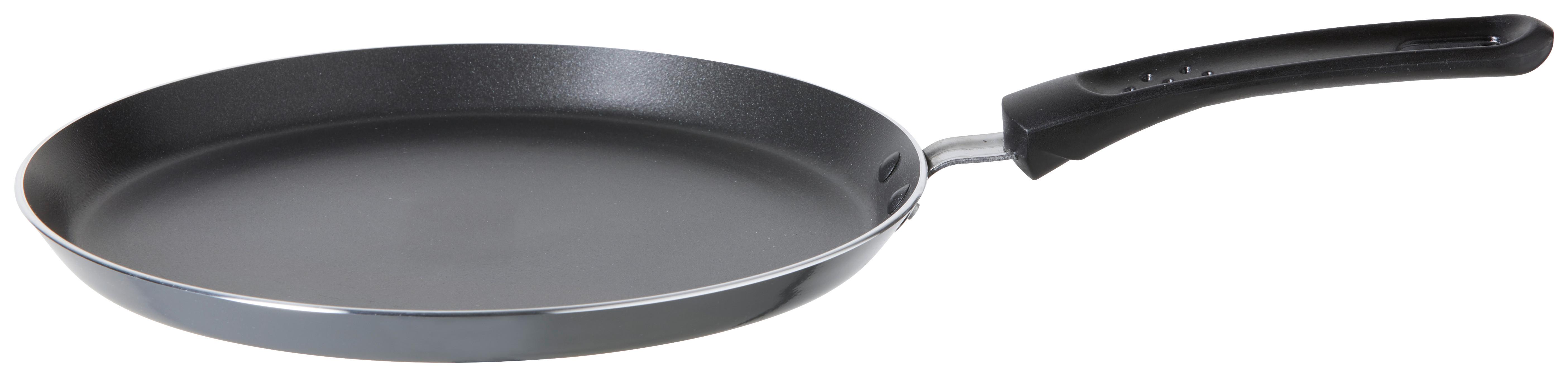 Crepespfanne Basic Ø ca. 24cm - Silberfarben/Schwarz, KONVENTIONELL, Kunststoff/Metall (24/2cm) - Mömax
