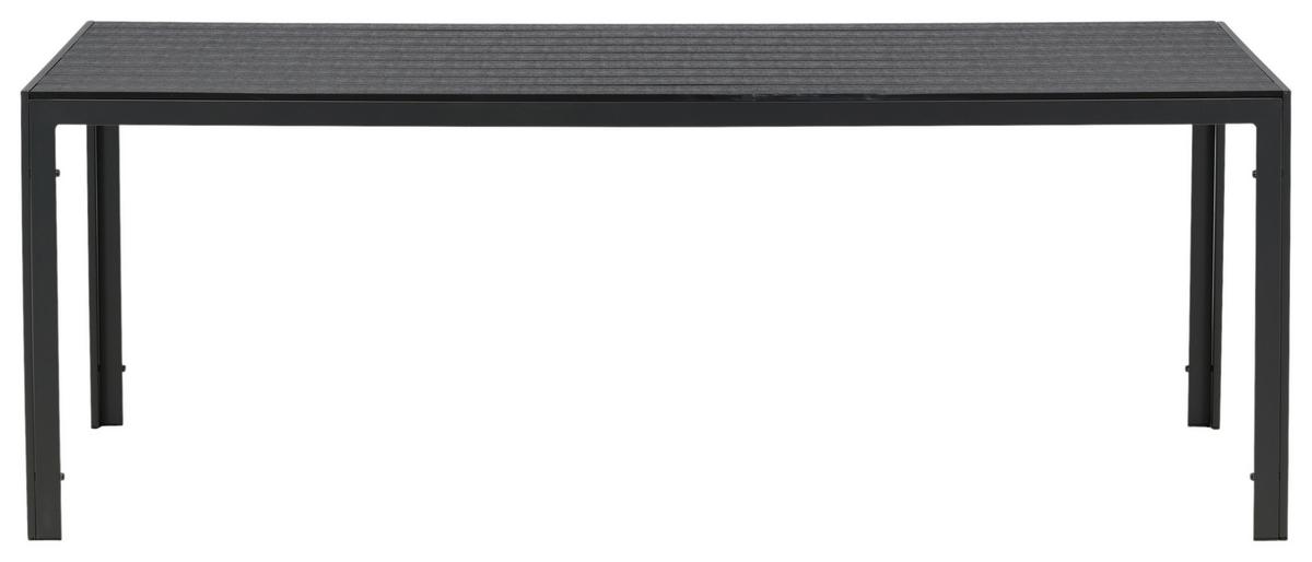 GARTENTISCH BREAK - Schwarz, KONVENTIONELL, Metall (205/90/73,5cm) - Gardenson
