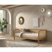 Bett Olive ca. 90x200 cm Eichefarben - Eichefarben/Nickelfarben, MODERN, Holz/Holzwerkstoff (90/200cm) - MID.YOU