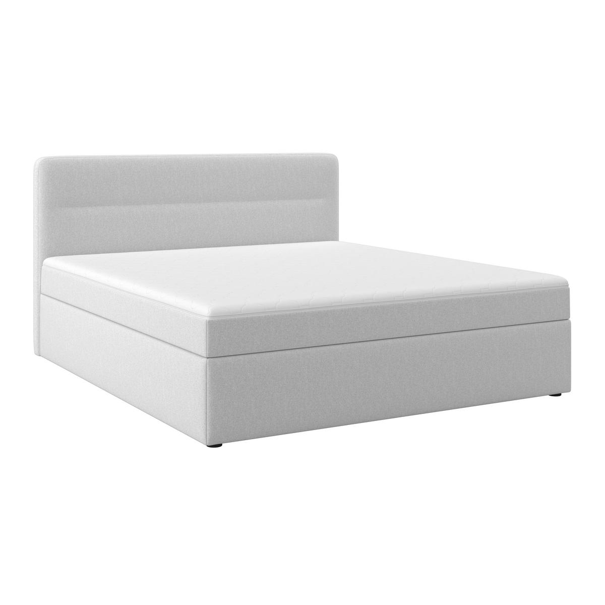 Box Ágy Marco - világosszürke, Modern, textil/fa (180/200cm) - Bessagi