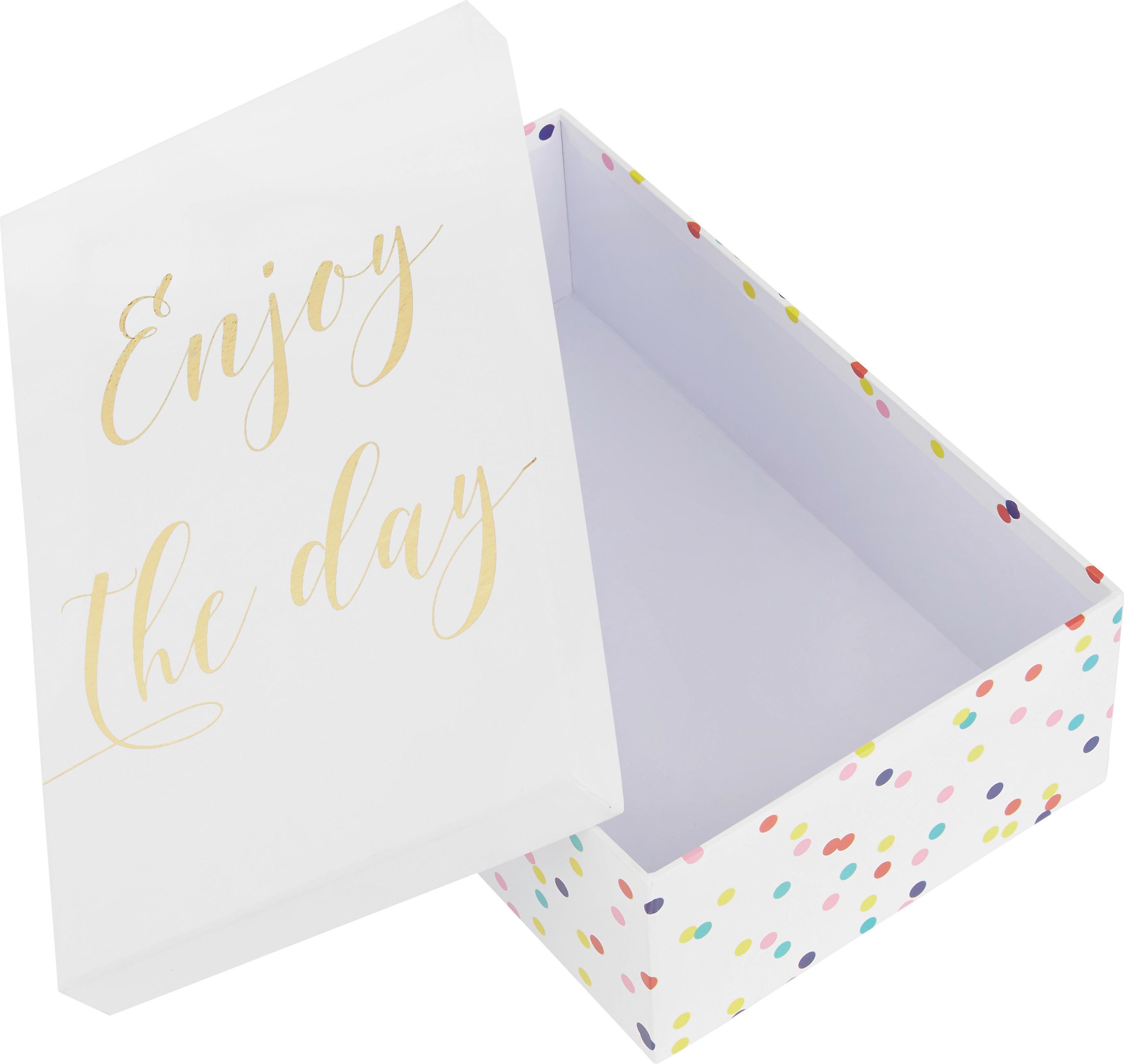 Geschenkbox Dreams Weiß/Multicolor - Multicolor/Weiß, Karton (28/18/9cm) - Modern Living