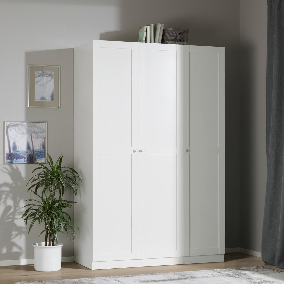 Șifonier Unit - alb, Modern, material pe bază de lemn (136,7/210/58,3cm) - Ondega
