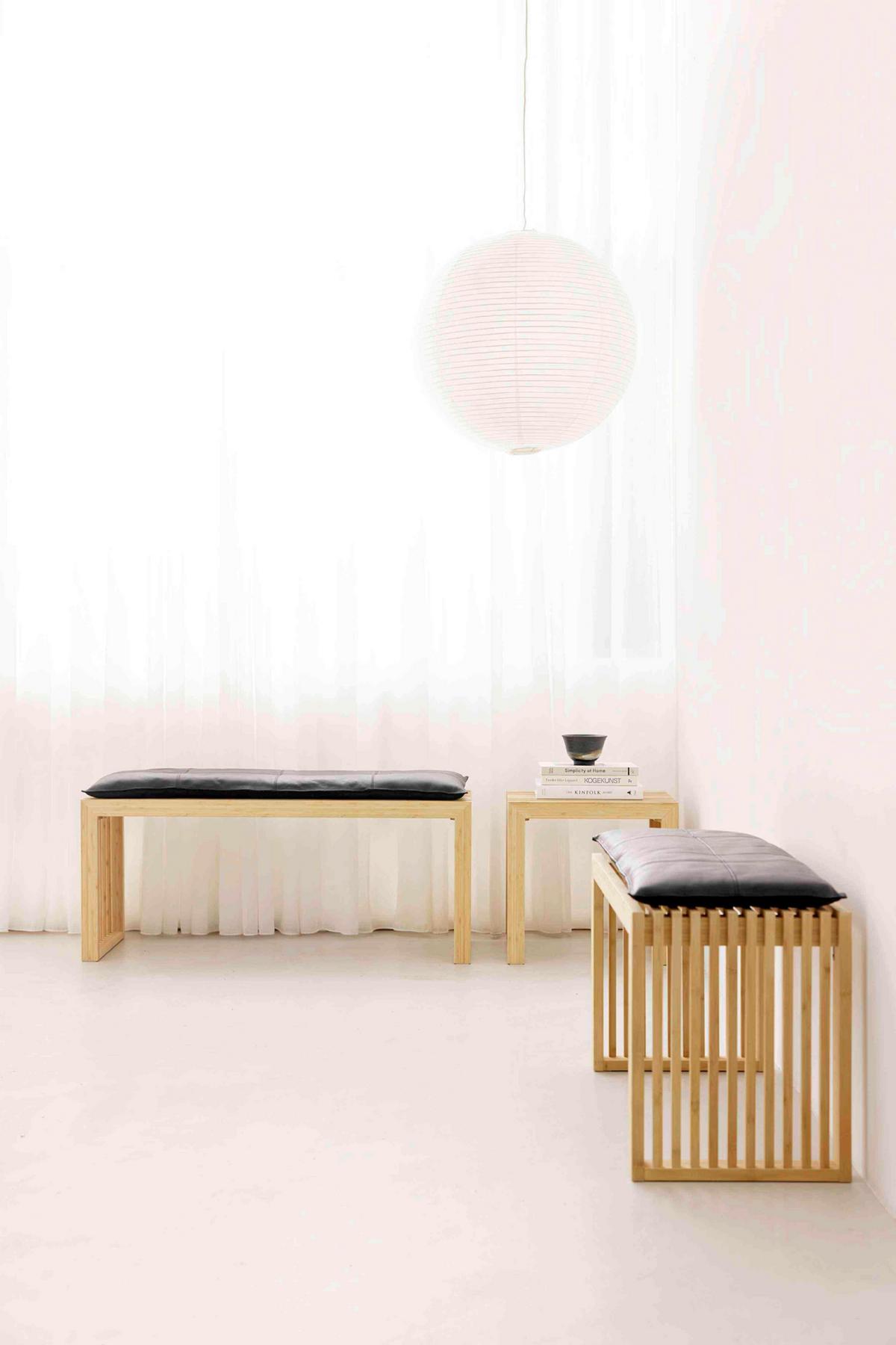 Hocker RIB ca. 45x43x35 cm - Beigebraun, KONVENTIONELL, Holz (45/43/35cm) - MID.YOU
