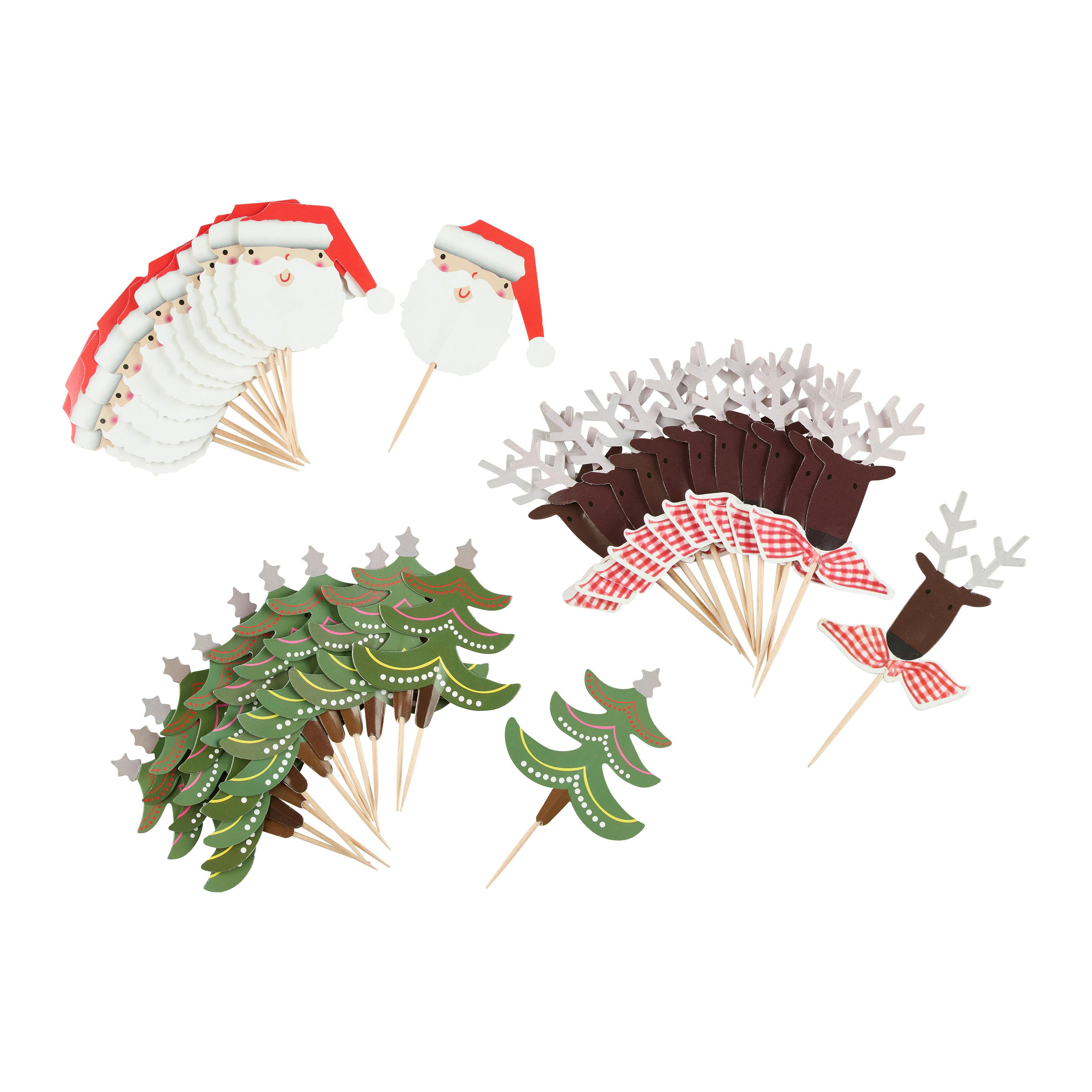 Partyspieße Miki diverse Motive - Rot/Schwarz, KONVENTIONELL, Holz/Papier (12cm) - Mömax