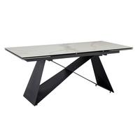 Raztegljiva Jedilna Miza Marble, Keramika, 180-260x95cm - črna/bela, Design, kovina/keramika (180/95/78cm) - MID.YOU