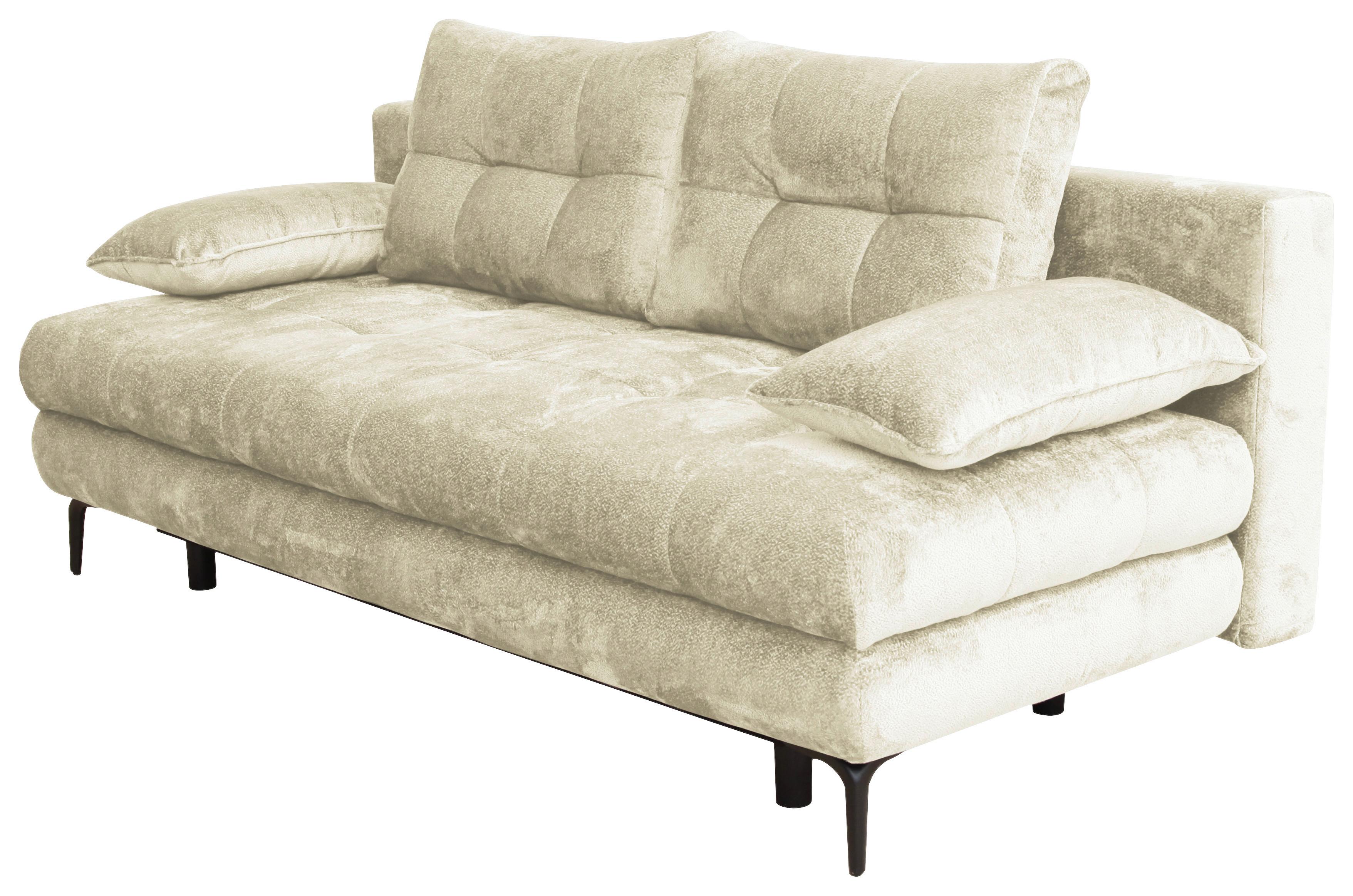 Canapea extensibila PERLA - crem, Konventionell, textil (203/94/96cm)
