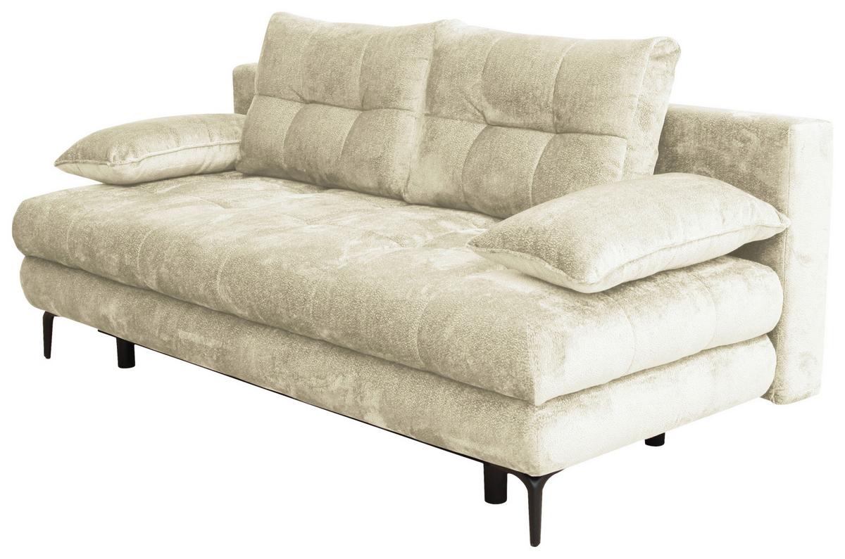 Canapea extensibila PERLA - crem, Konventionell, textil (203/94/96cm)