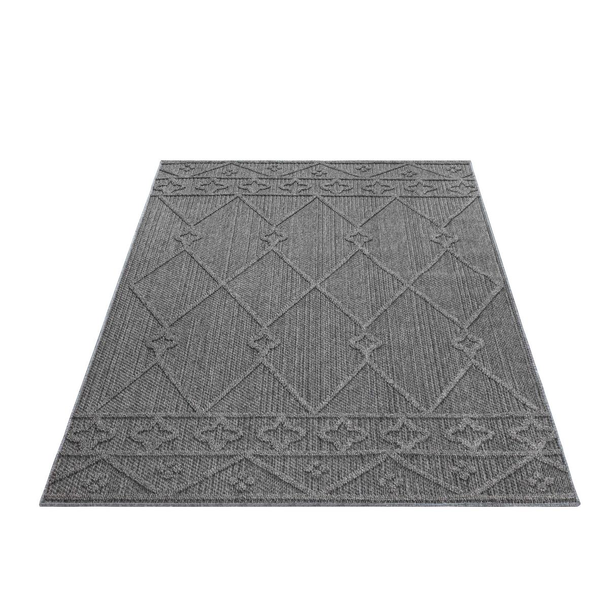 Outdoorteppich Patara Grau ca. 140x200cm - Grau, Design, Textil (140/200cm) - Novel