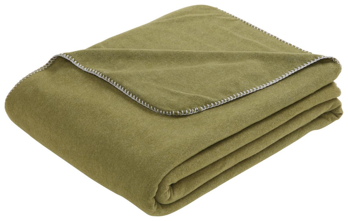 Mehka Odeja Fay - olivno zelena , Moderno, tekstil (150/200cm) - Modern Living