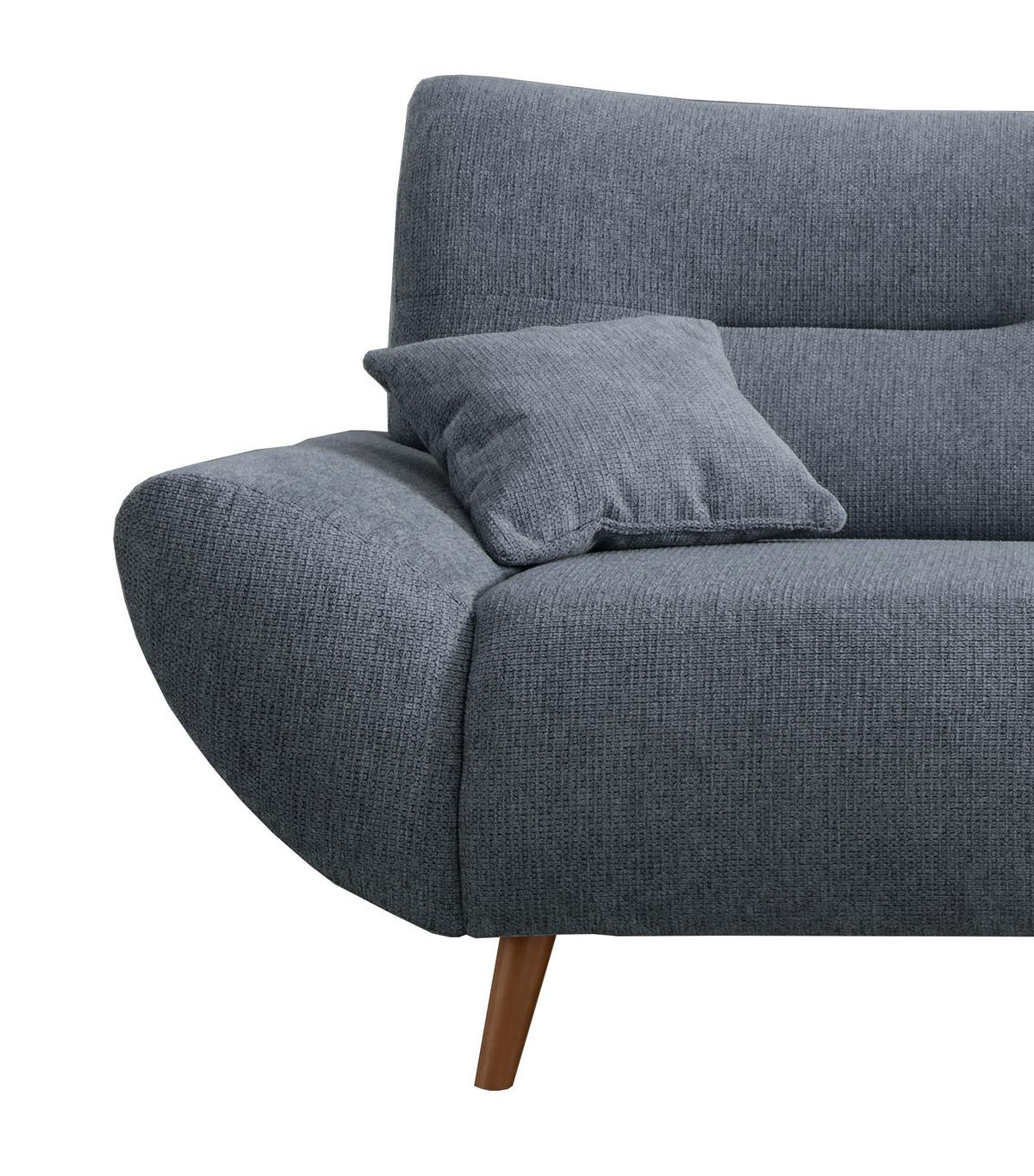 3-Sitzer-Sofa Drago Hellblau Chenille - Wildeiche/Hellblau, MODERN, Holz/Textil (205/81/90cm) - MID.YOU